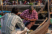 Kerala - Kochi the Chinese fishing net. 